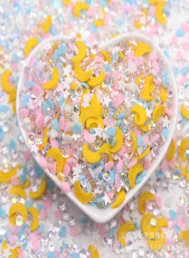 Fake Sprinkles Star and Moon Resin Sprinkles Fake Candy Sprinkles Clay Sprinkles Polymer Sprinkles Polymer Clay Slices for Nail Art DIY Crafts Cake Phone Case