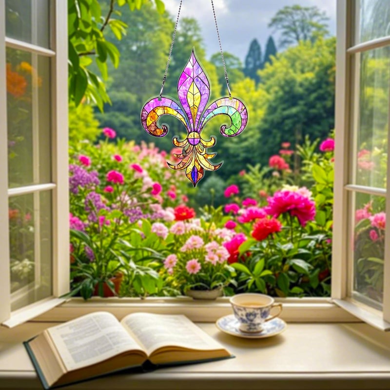 thmnj Carnival Lily Ornaments Colorful Window Hanging Decorations Home Wall Decor for Bedroom Patio Indoor Outdoor - Image 4