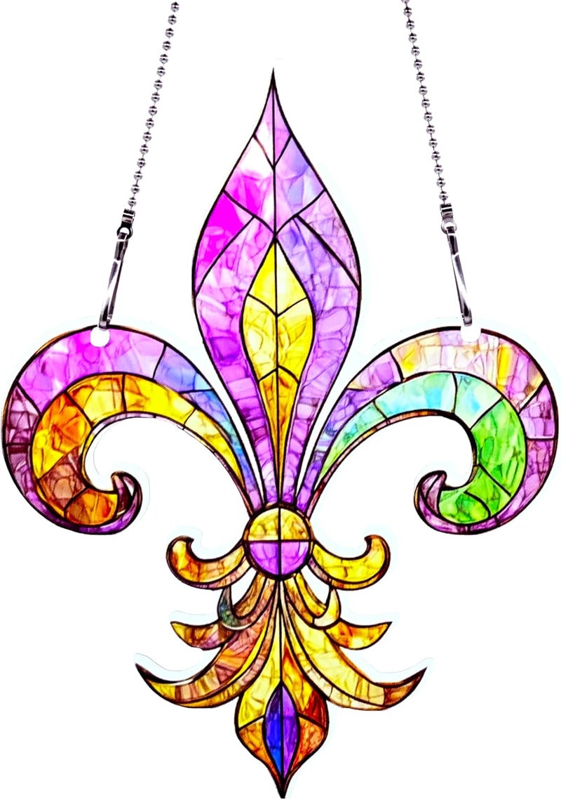 thmnj Carnival Lily Ornaments Colorful Window Hanging Decorations Home Wall Decor for Bedroom Patio Indoor Outdoor - Image 1
