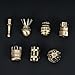 UDIXI Metal DND Dice Set RPG Polyhedral 7Die Metal Dice Set DD Bomb Shaped Cool Design with Leather Pouch for Role Playing Games and Other Tabletop Game Ancient Bronze - Image 2