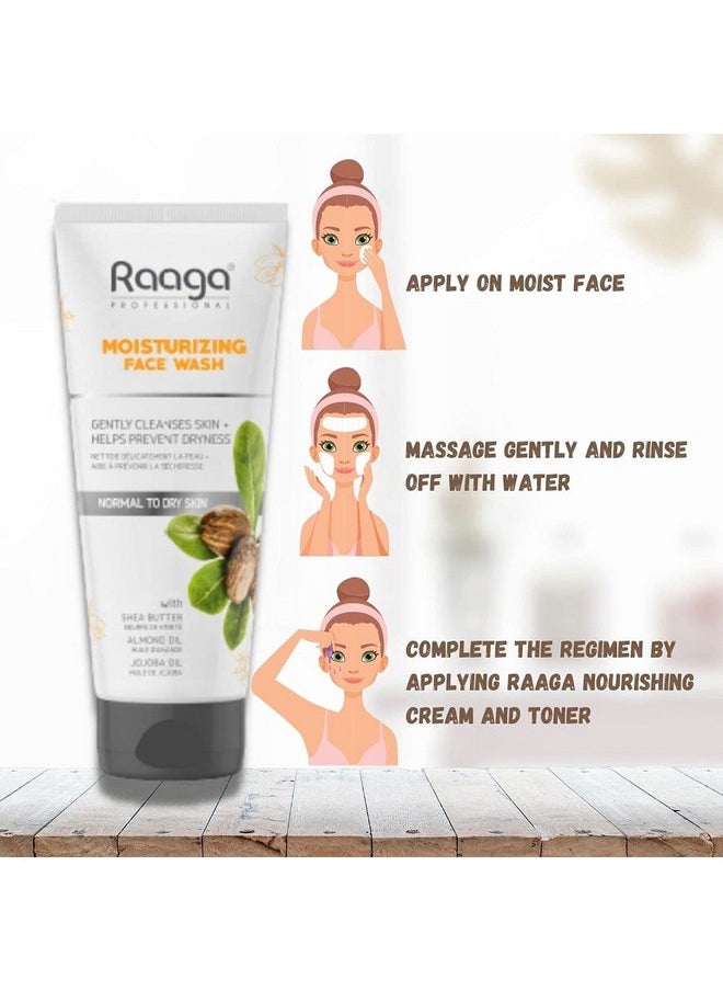 RAAGA PROFESSIONAL - Moisturizing Facewash, With Shea Butter, Jojoba And Almond Oil, 80Ml, Gently Cleanses Skin, Removes Dirt And Impurities, For Normal To Dry Skin - Image 1