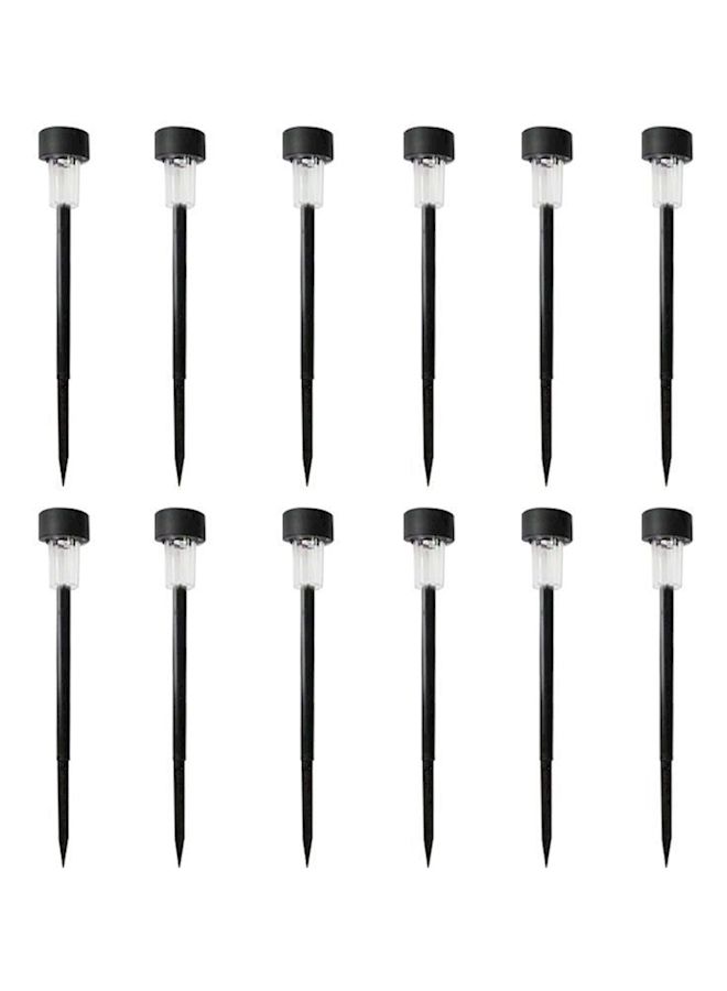 Loquat 12-Piece Outdoor Waterproof Led Solar Garden Lights Black - Image 1