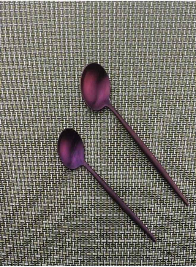 aDai Raspberry Purple Silverware Set | Satin Finish 4-Piece Stainless Steel Flatware Set | Dishwasher Safe Cutlery for Home, Restaurant & Gifting - Image 3