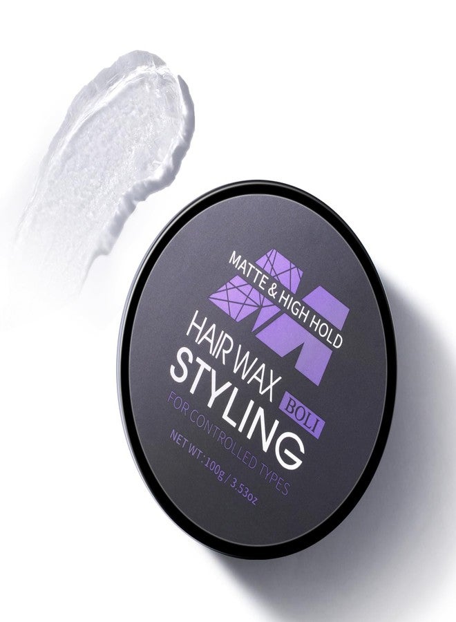 BOLI Hair Styling Wax for Men, All Day Strong Hold Gel, Texturizing & Matte Finish, Styling Pomade for Medium, Thick, Straight, or Wavy Hair (100g) - Image 1