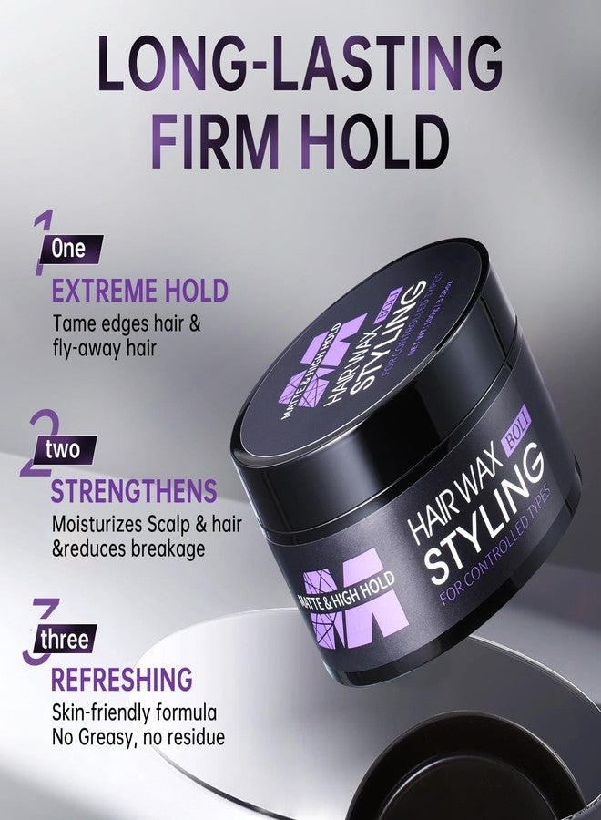 BOLI Hair Styling Wax for Men, All Day Strong Hold Gel, Texturizing & Matte Finish, Styling Pomade for Medium, Thick, Straight, or Wavy Hair (100g) - Image 2