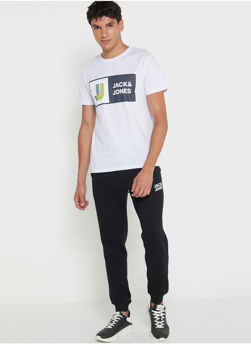 JACK & JONES Logo Crew Neck Printed T-Shirt