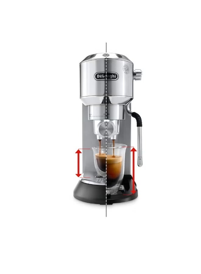 De'Longhi DeLonghi Dedica ARTE, Pump Espresso Coffee Machine, 1350W, 1.1L, EC885M, Gray - Image 2