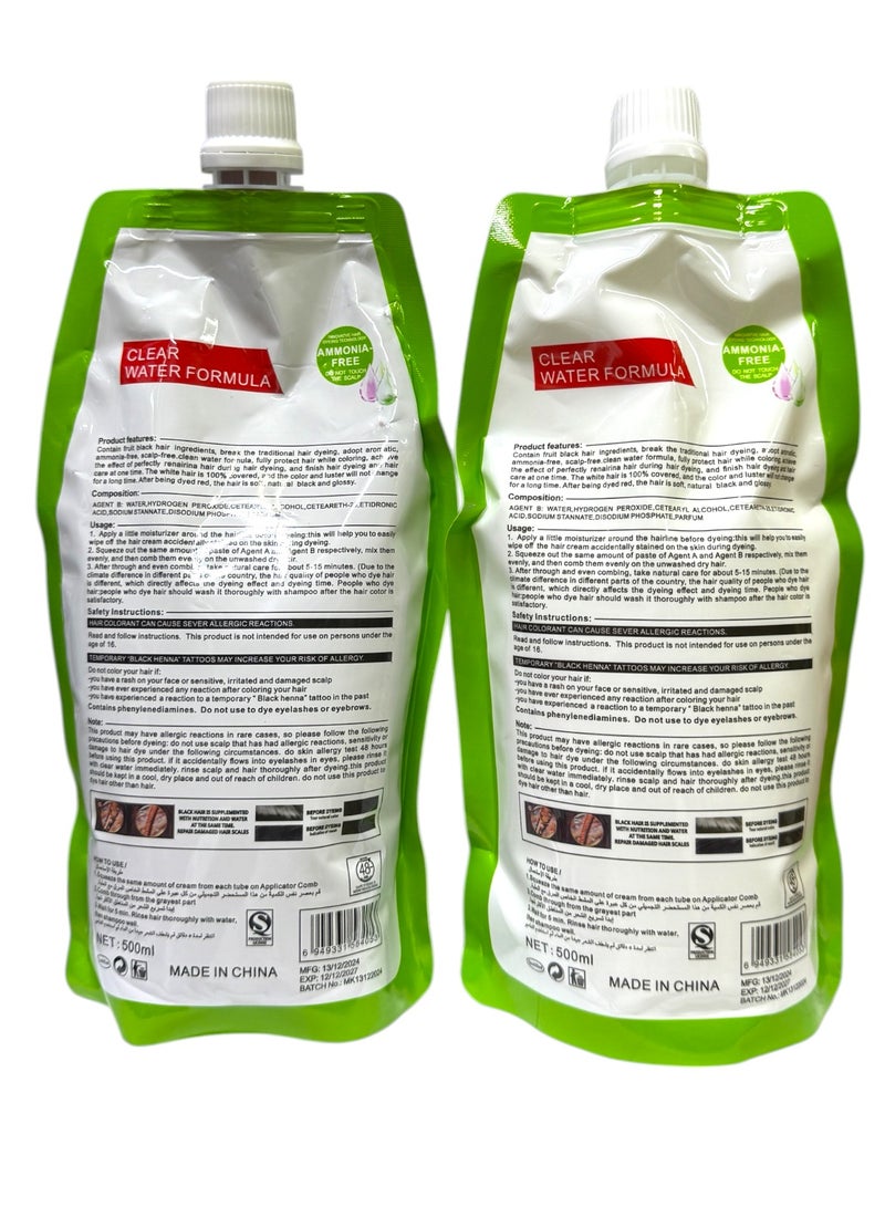 Apple Blossom Naturals Natural Avocado Black Hair Color Cream Ammonia Free 1000ml - Image 3