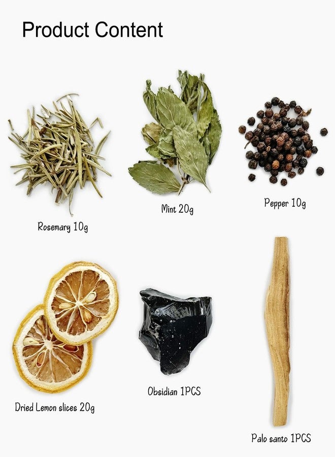 Apragaz Spring Potpourri Simmering, Simmer Pot Mix Dried Lemon Slices, Rosemary, Peppercorn, Palo Santo, Black Obsidian - Stovetop Potpourri Hostess Gift(Ultimate Energy Cleanse) - Image 2