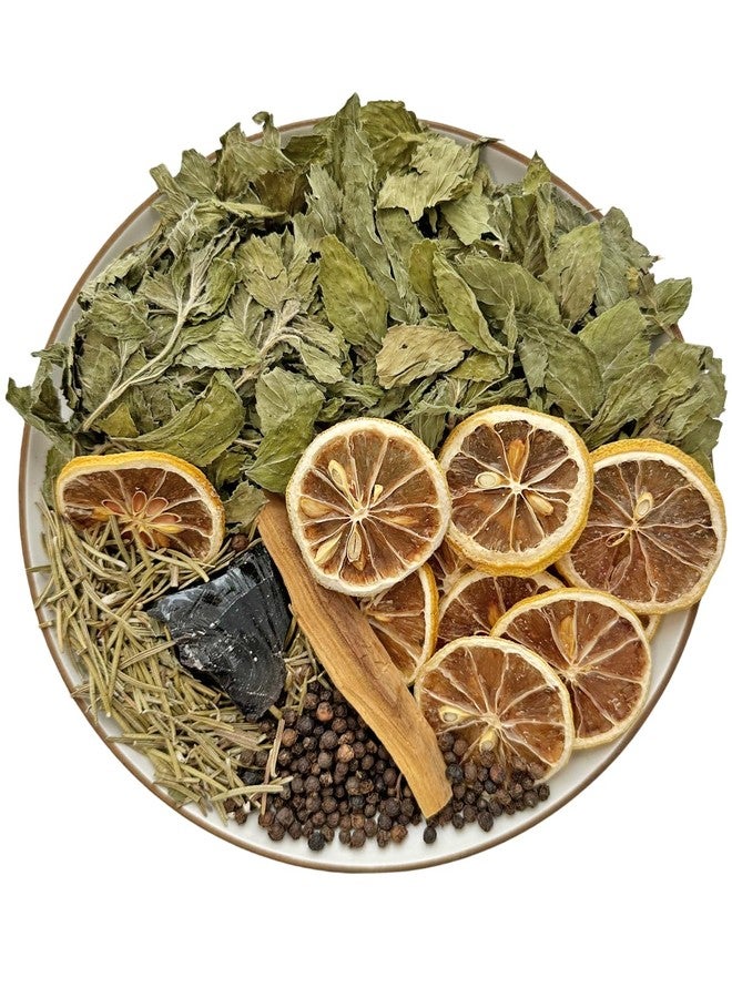 Apragaz Spring Potpourri Simmering, Simmer Pot Mix Dried Lemon Slices, Rosemary, Peppercorn, Palo Santo, Black Obsidian - Stovetop Potpourri Hostess Gift(Ultimate Energy Cleanse) - Image 1