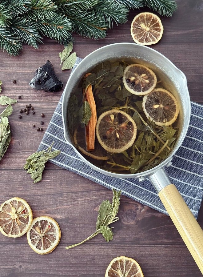 Apragaz Spring Potpourri Simmering, Simmer Pot Mix Dried Lemon Slices, Rosemary, Peppercorn, Palo Santo, Black Obsidian - Stovetop Potpourri Hostess Gift(Ultimate Energy Cleanse) - Image 3