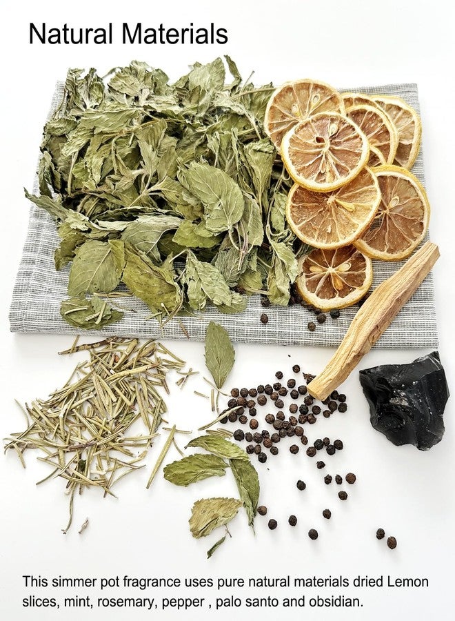 Apragaz Spring Potpourri Simmering, Simmer Pot Mix Dried Lemon Slices, Rosemary, Peppercorn, Palo Santo, Black Obsidian - Stovetop Potpourri Hostess Gift(Ultimate Energy Cleanse) - Image 5
