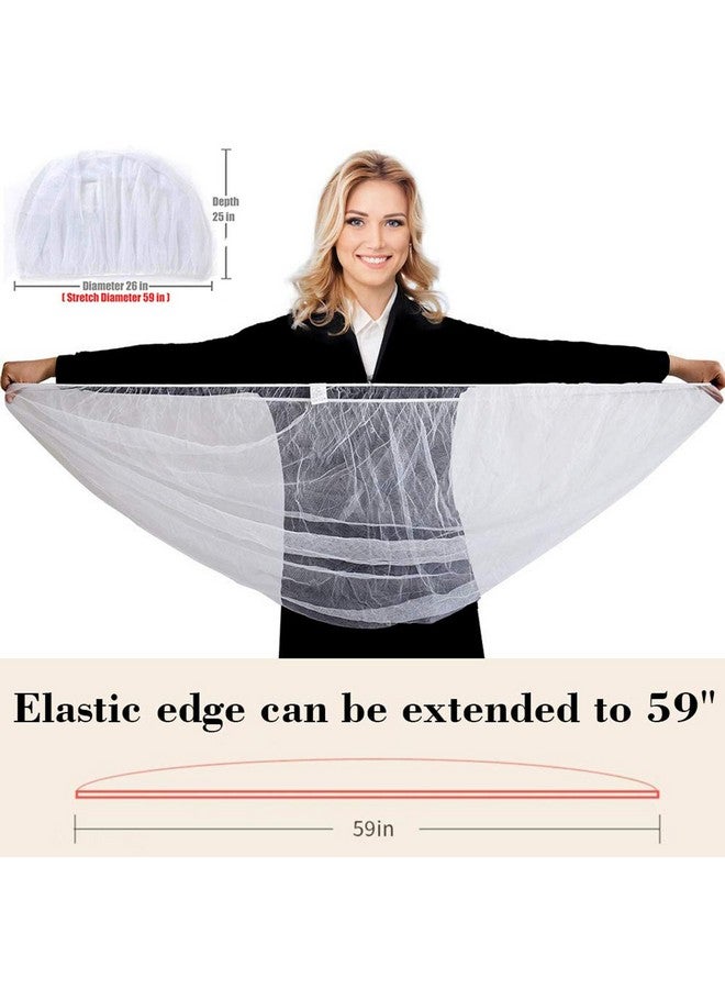 Wanateber Mosquito Net for Stroller 2Pack - Protective Baby Stroller Mosquito Net - Perfect Bug Netting for Strollers, Bassinets, Cradles, Playards, Pack N Plays and Portable Mini Crib (White) - Image 3