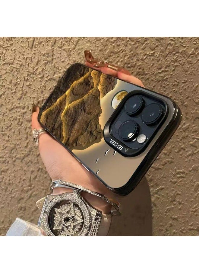 general Golden Mountain Peak is suitable for iPhone 16ProMax/16Pro mobile phone case frosted anti-fall mobile phone protective cover - Image 2