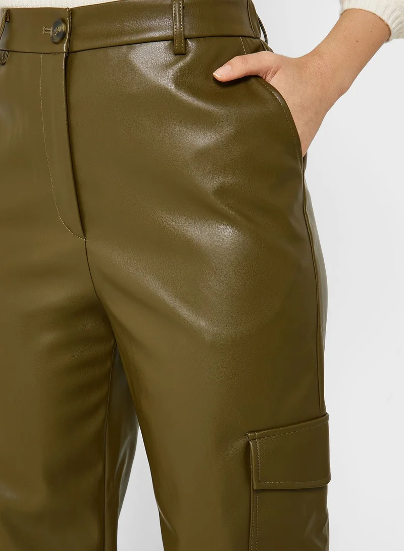 ONLY Pu High Waist Pants