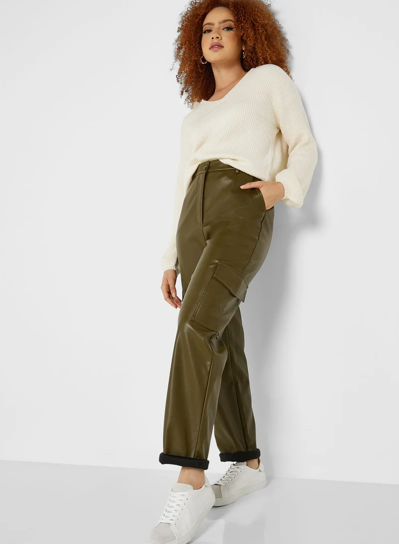 ONLY Pu High Waist Pants