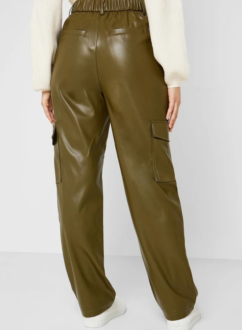 ONLY Pu High Waist Pants