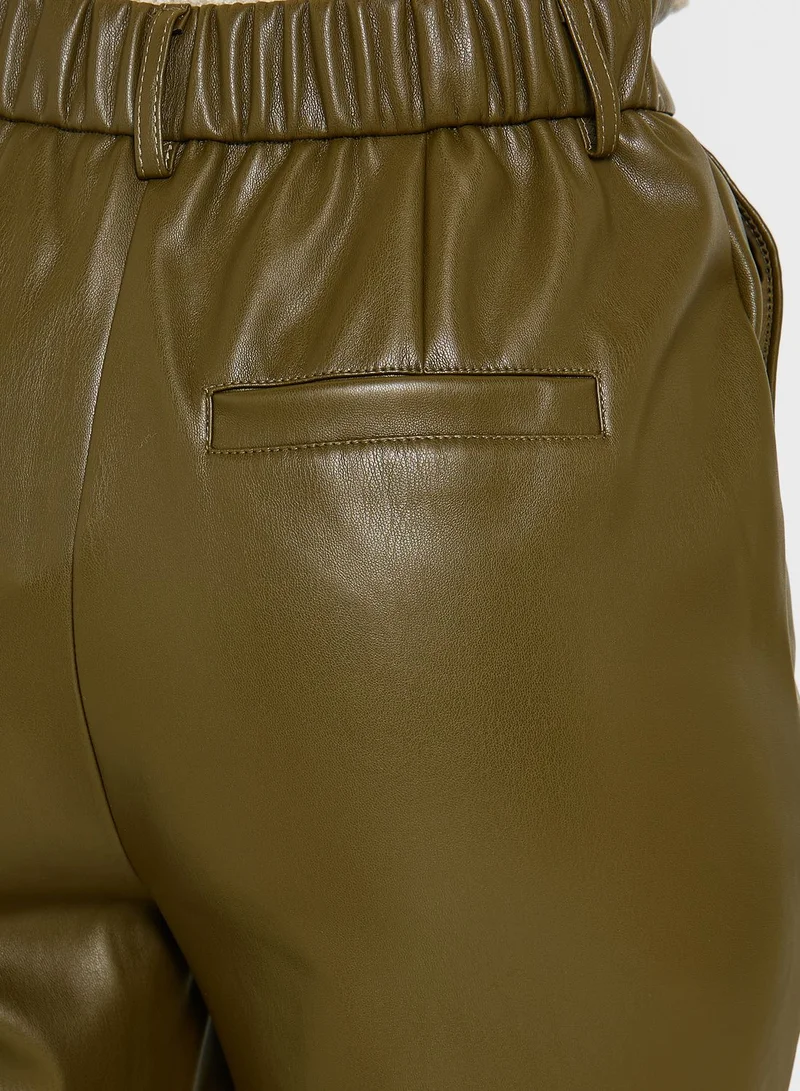 ONLY Pu High Waist Pants