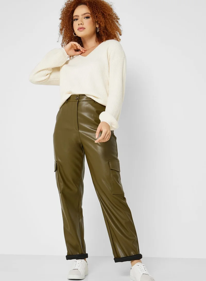 ONLY Pu High Waist Pants