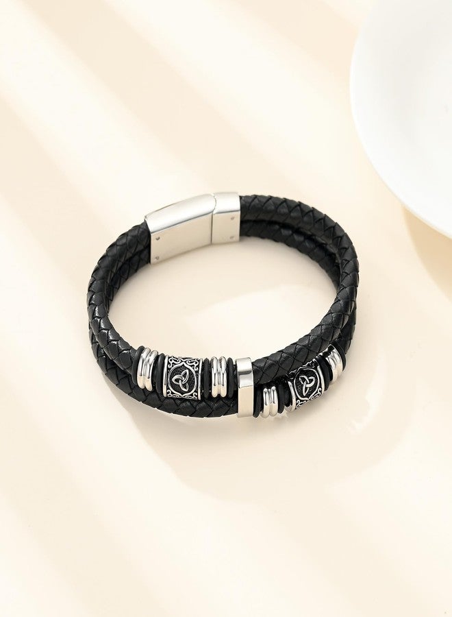 Minicremation Viking Thor's Hammer Cremation Urn Bracelet for Ashes for Men Braided Genuine Leather Urn Bracelet for Human Memorial Keepsake Gift - Image 5