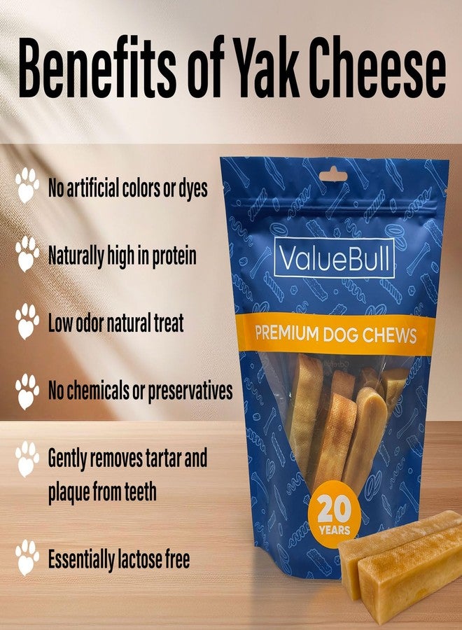 ValueBull Himalayan Yak Cheese Dog Chews, Medium, 25 ct Bulk Pack - Long Lasting for Aggressive Chewers, All Natural, Healthy & Safe, Low Odor Nepal Yak Milk Chews - Image 4