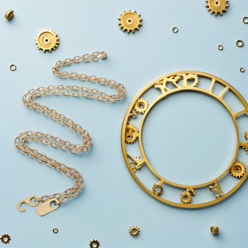 سلسلة مطرقة الساعة من قطعتين - معدنية بديلة لبندول الساعة، إكسسوارات حائط لساعة الجد لتزيين الأرضية باللون الذهبي - Image 5