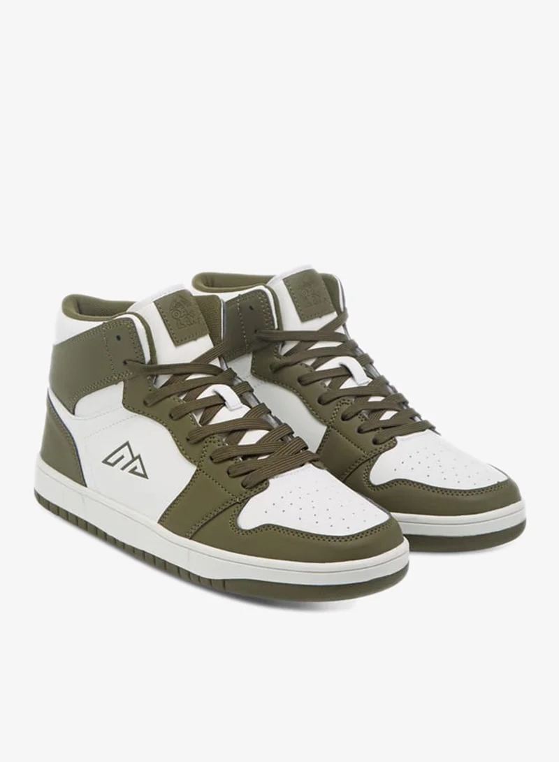 شو اكسبرس سنيكرز رجالي هاي توب بألوان متداخلة وإغلاق برباط