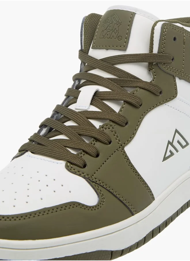 شو اكسبرس Mens Colourblock High Top Sneakers With Lace-Up Closure