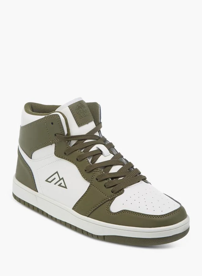 Oaklan by Shoexpress Panelled High Cut Sneakers With Lace-Up Closure