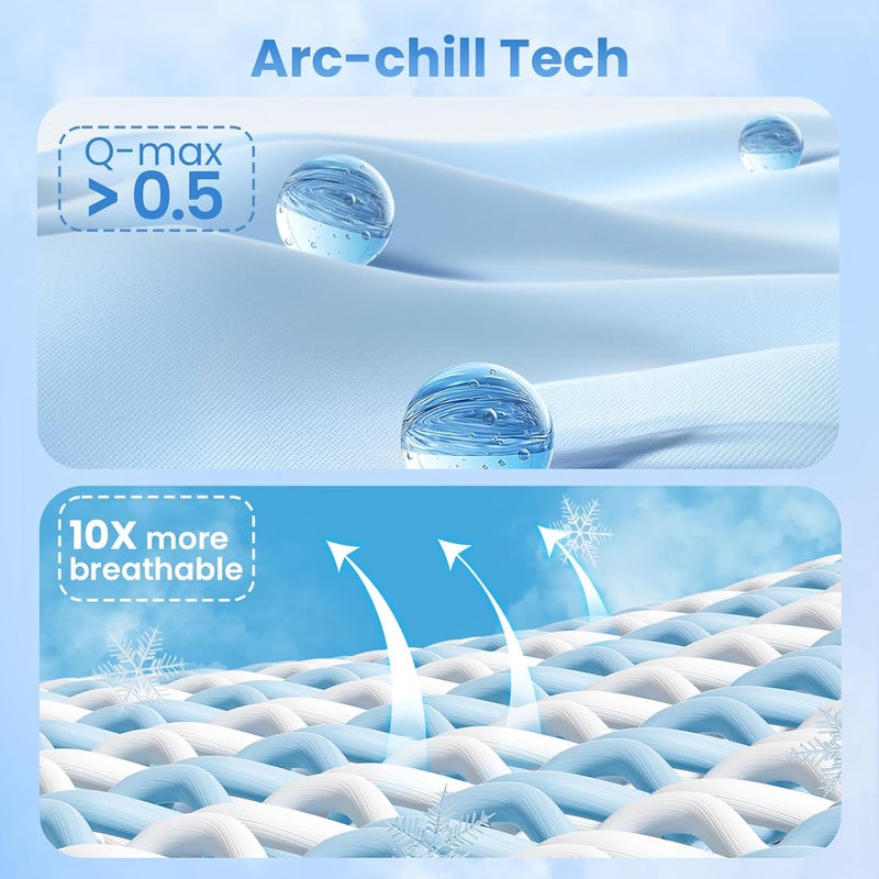 Elegear Arc-Chill Q-Max 0.5 Lightweight Summer Blanket, Self-Cooling Blanket for Better Sleep, Double-Sided Cotton Cooling Blanket as Sofa Blanket, Cuddly Blanket, 200 x 220 cm - Image 4
