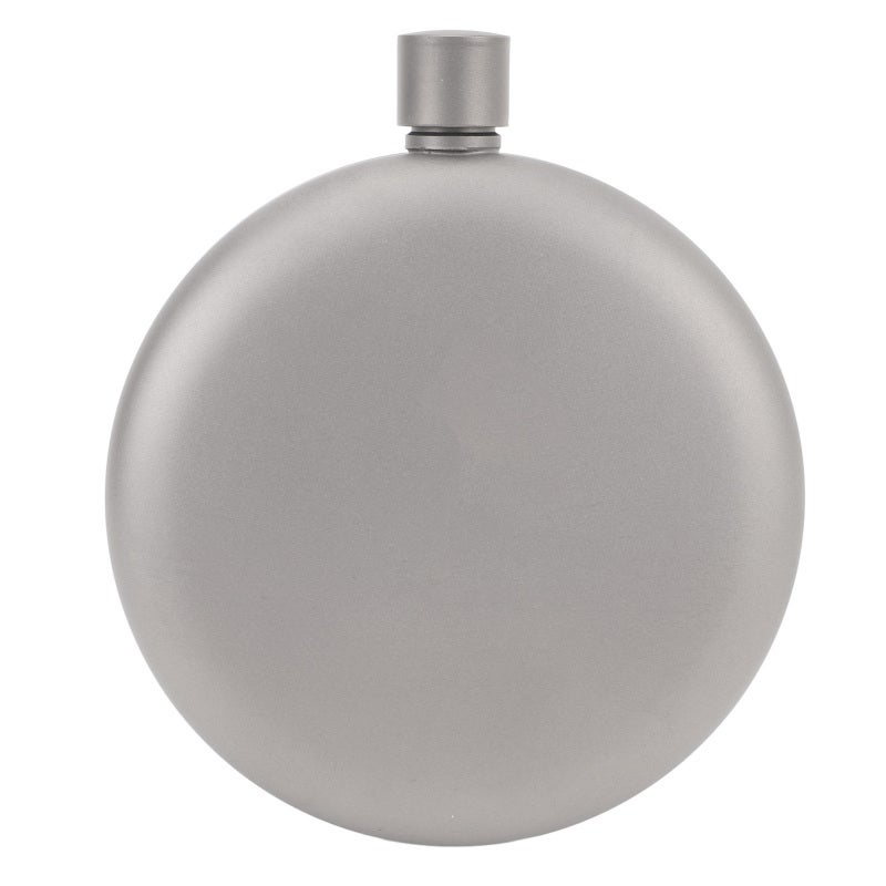 HWZBBEN Hip Flask: 100% High Strength Ti Material - Leakage Proof Lid Compact Liquor Flask for Outdoor Camping Fishing Picnicking Hiking Indoor Activities - Image 1