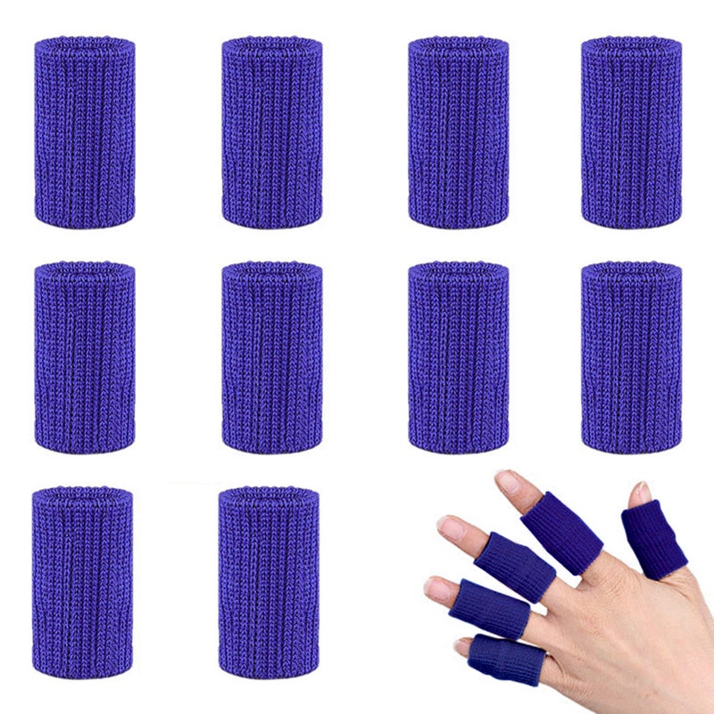 10pcs Finger Sleeves Brace Finger Support Breathable Elastic Finger Protector for Relieving Pain Sports Basketball Badminton - Image 1