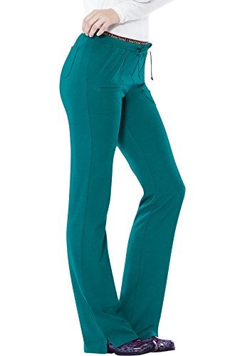 HeartSoul Scrubs Women's Break On Through "heart Breaker" Low Rise Drawstring Pant,Teal Blue,Medium - Image 2
