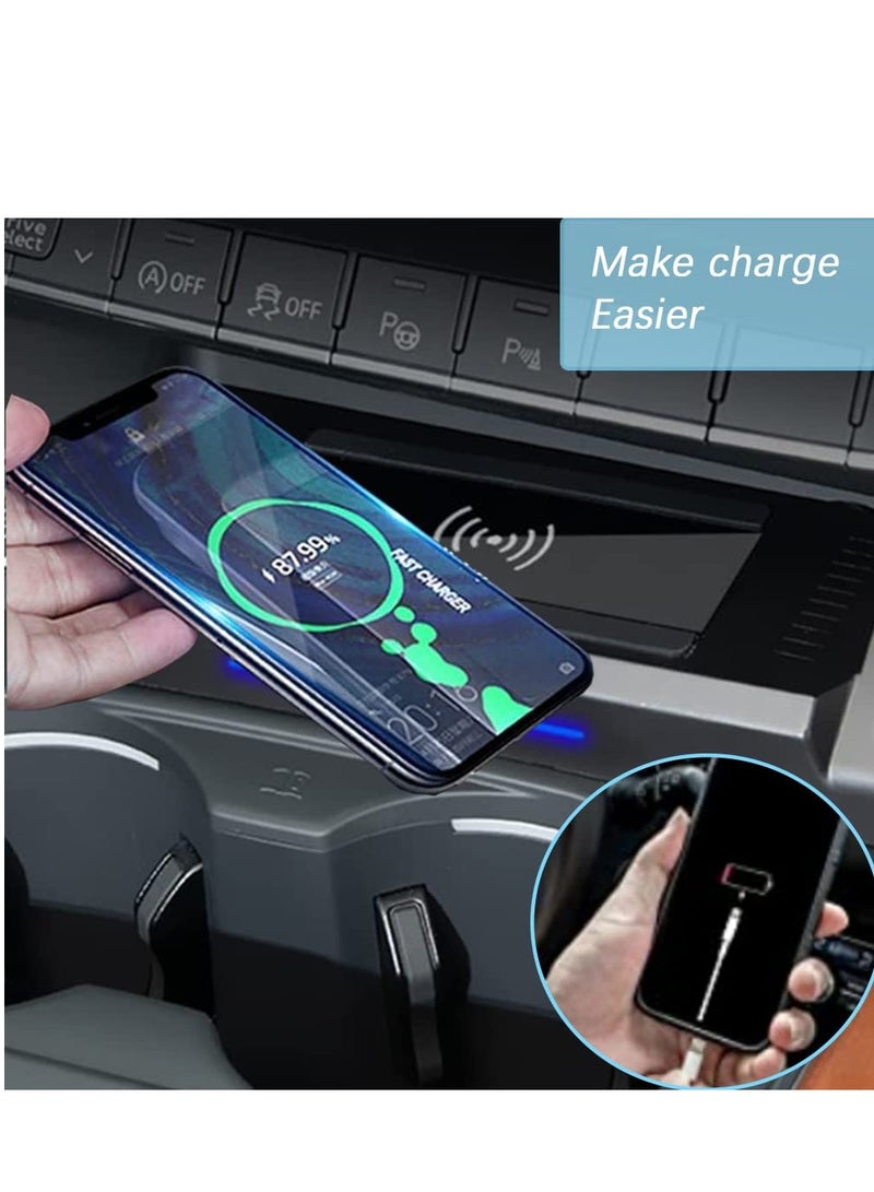 KASTWAVE Wireless Charger for Audi A4 2017-2023/A5 2018-2023,Center Console 15W Wireless Charger Pad with QC 3.0 USB Port,Phone Charging Station for Car Apply to Wireless Charge Supported Phones. - Image 5
