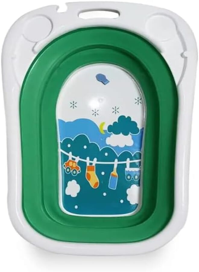 Fantastic-Kids-Toys Baby Bathtub, Newborn Baby Bathtub, Foldable Bathtub, 0-8 Years (Green) 