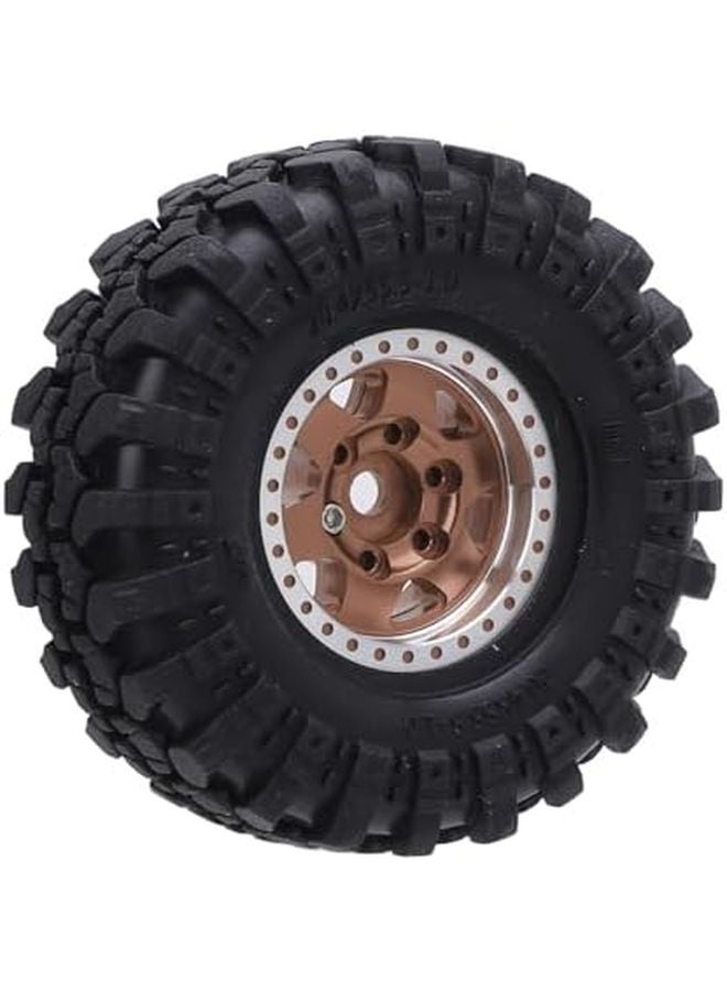 مجموعة عجلات من سبائك الألومنيوم وإطارات بمقياس 1:24 من النحاس العتيق لسيارة الزحافة - Image 5