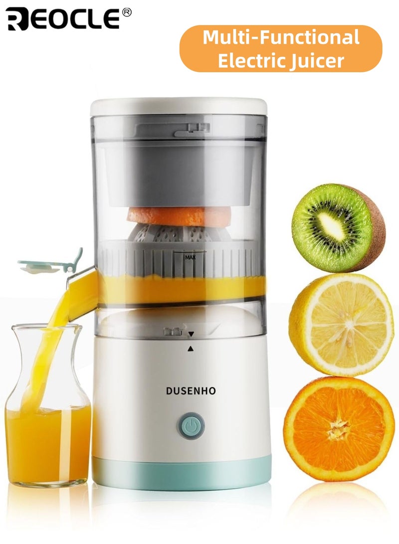 ريوكل عصارة حمضيات محمولة قابلة لإعادة الشحن عبر USB عصارة برتقال وليمون بتصميم قابل للفصل مادة PP آمنة الغذاء لصنع العصير الطازج في المنزل - Image 1