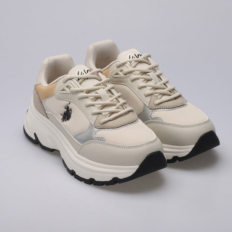 U.S. Polo Assn. حذاء رياضي نسائي بيج 4s Vıavaı 4pr - Image 2