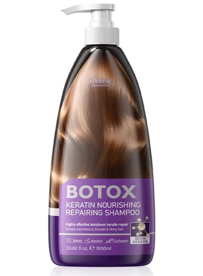 Kormesic 1000ml Botox Keratin Nourishing Repairing Shampoo Highly Effective Botulinum Keratin Repair Deeply Nourishes Smooth and Shiny Hair - Image 1