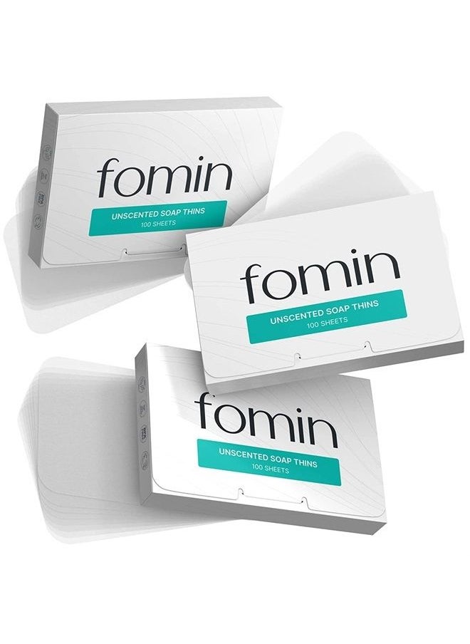 FOMIN - Antibacterial Paper Soap Sheets for Hand Washing - (300 Sheets) Unscented Portable Travel Soap Sheets, Dissolvable Camping Mini Soap, Portable Soap Sheets - Image 1