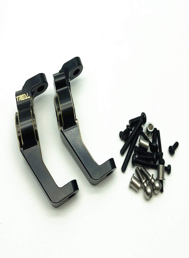 Treal Brass Caster Mounts C Hubs Carrier for Redcat GEN8 and Axe Edition 1:10 RC Crawler (Black) - Image 2