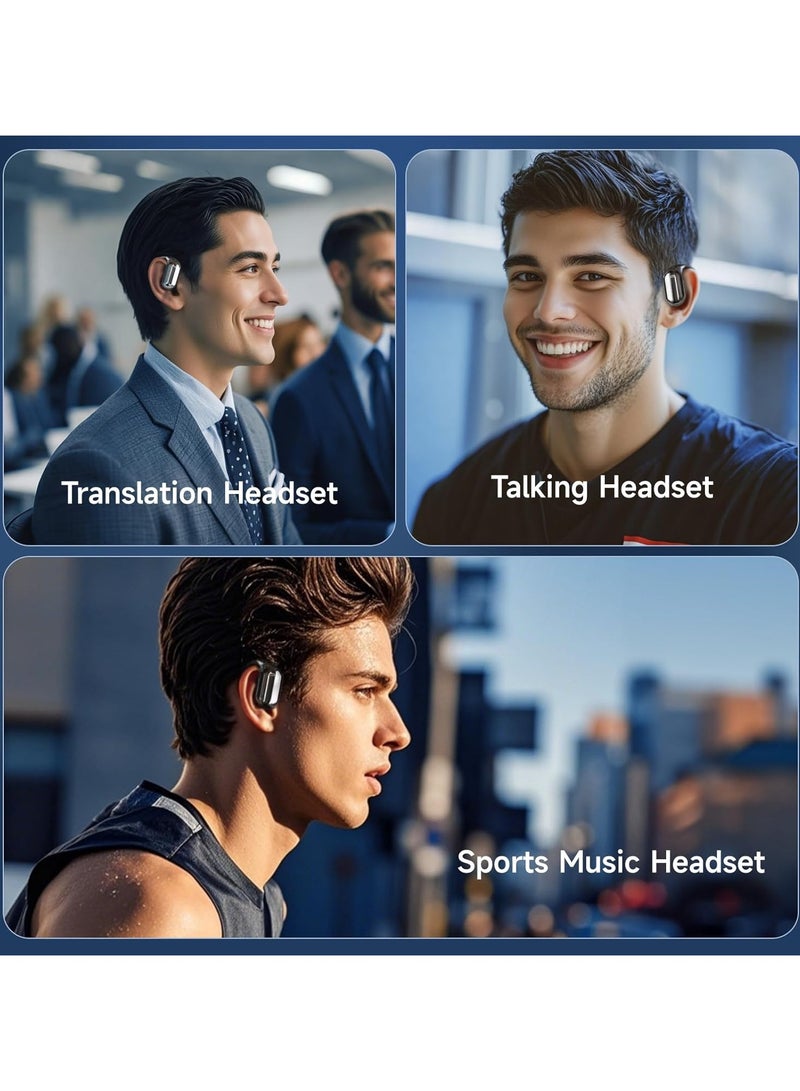 Real Time AI Language Translator Earbuds, 3 in 1 Wireless Earbuds with 144 Languages & Accents, Bluetooth 5.4，APP Enabled Translator Device for Travel, Business, iOS & Android (Black)  - Image 4
