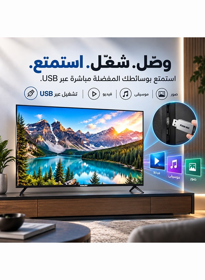 نيكاي تلفزيون LED مقاس 32 بوصة، تلفزيون LED رفيع مع جهاز تحكم عن بعد، NTV3272LED | منافذ HDMI وUSB، وضع AV، مقبس سماعة الرأس، مدخل صوت للكمبيوتر الشخصي، VGA | تقنية توفير الطاقة، صوت ديناميكي NTV3272LEDC/NTV3272LED6/NTV3272LED9 أسود NTV3272LED6/NTV3272LED9 NTV3272LED/NTV3272LED4/NTV3272LED7 أسود - Image 4