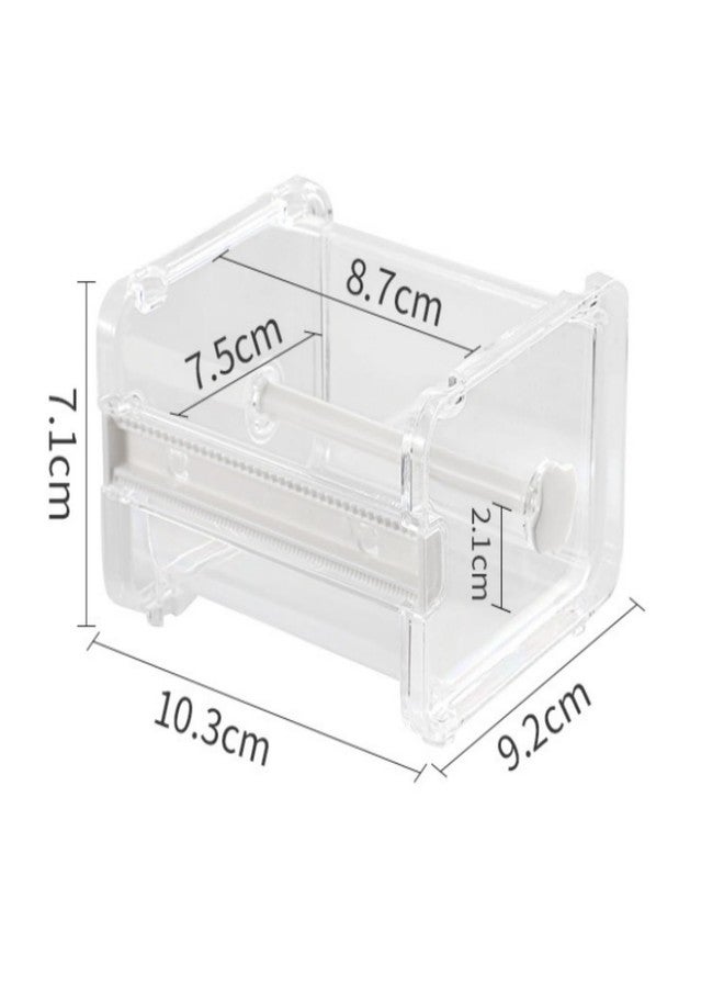 Kryoflare Desktop Washi Tape Dispenser and Cutter, Transparent Roll Holder Organizer for Office and DIY Crafts - Image 4