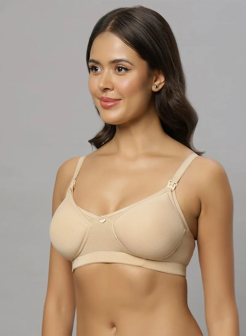 TUMMY  Tummy - Maternity Nursing Light Padded Bra - Beige for Women | Best Price UAE