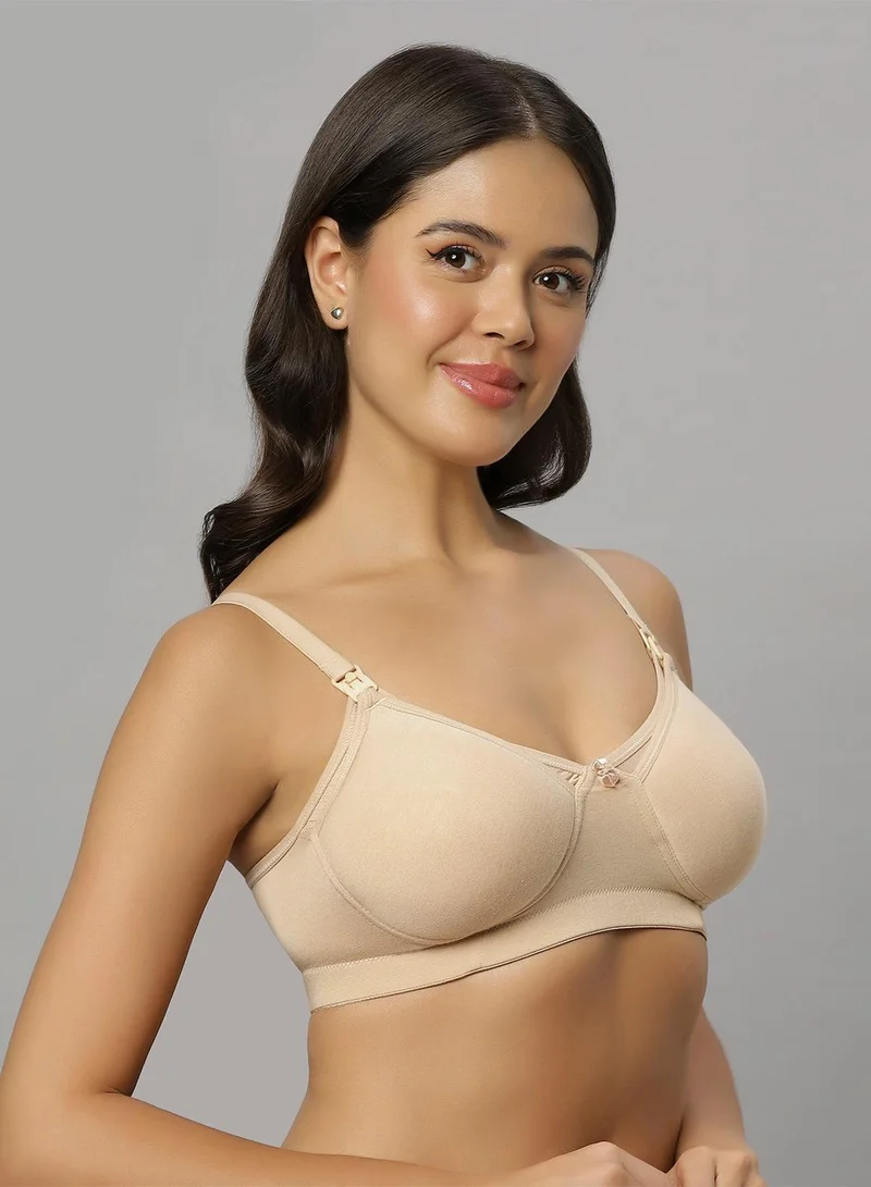 TUMMY  Tummy - Maternity Nursing Light Padded Bra - Beige for Women | Best Price UAE
