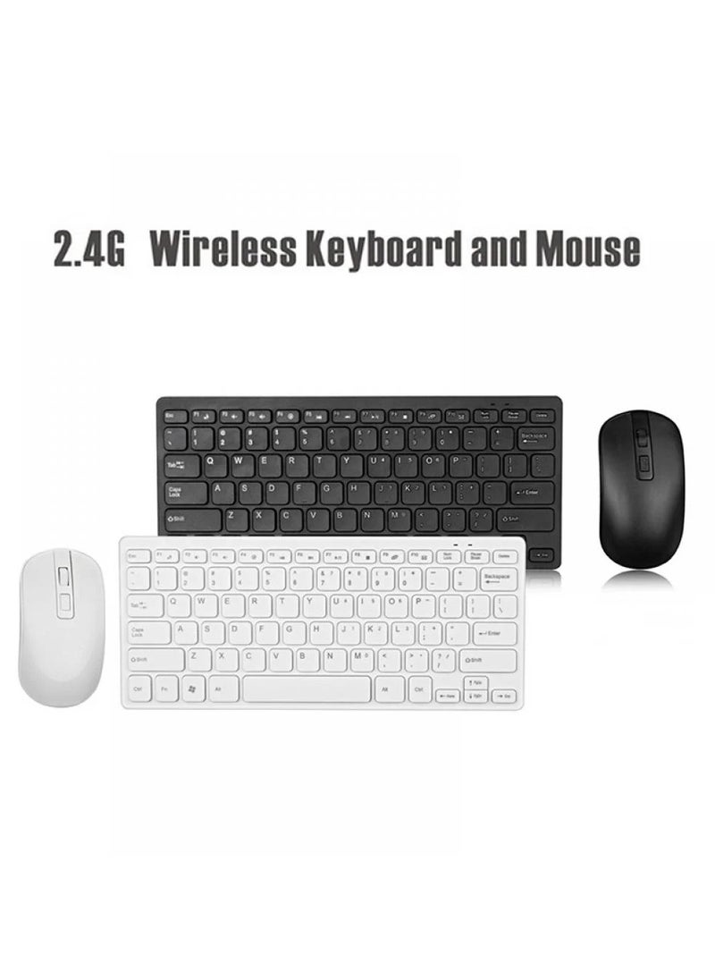 Raxoom - Wireless Keyboard and Mouse Combo 2.4GHz Ultra-Thin Portable Compact Small Keyboards DPI Wireless Mouse for PC, Desktop, Notebook, Laptop, Windows XP / Vista / 7 / 8 / 10, Mac - Image 1