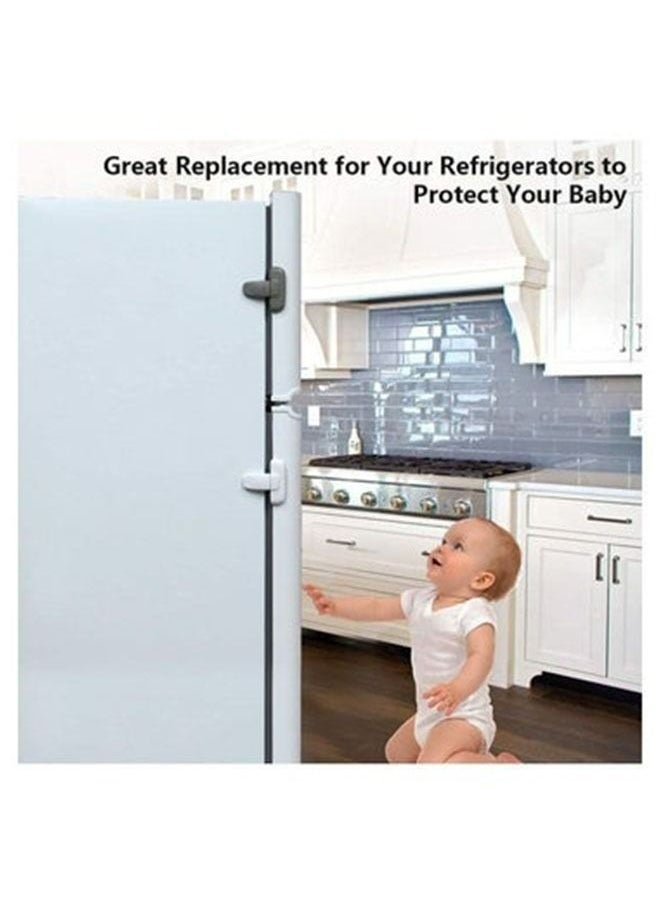 Home Fridge Freezer Door Lock White - Image 5