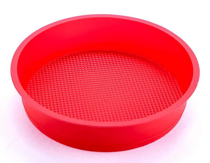 Inditradition Silicone Round Baking Cake Pan/Mould, 21cm (8 Inches) (Random Colour), Red - Image 5