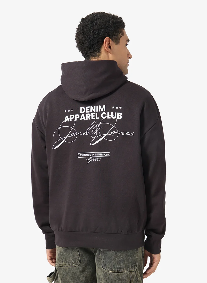 Casual Logo Zip Hoodie